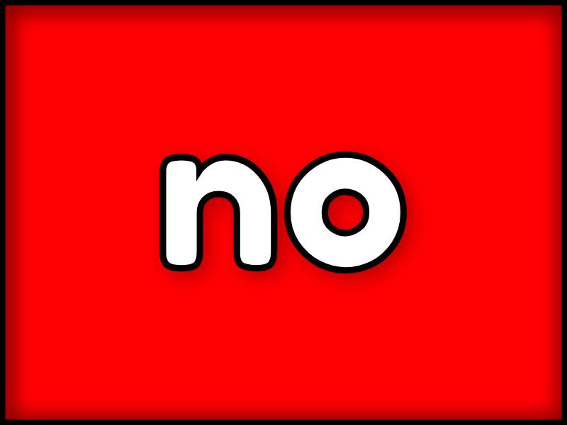 No